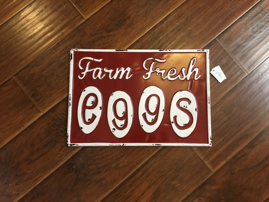 Farm Fresh Eggs Metal Wall Sign