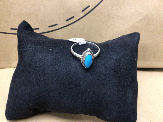 SS Oval Turquoise Stone Ring