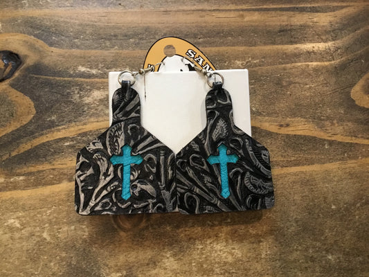 San Saba Equine Asstd. Cutout Cow Tag Earrings