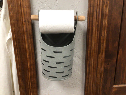 Olive Bucket Toilet Paper Holder