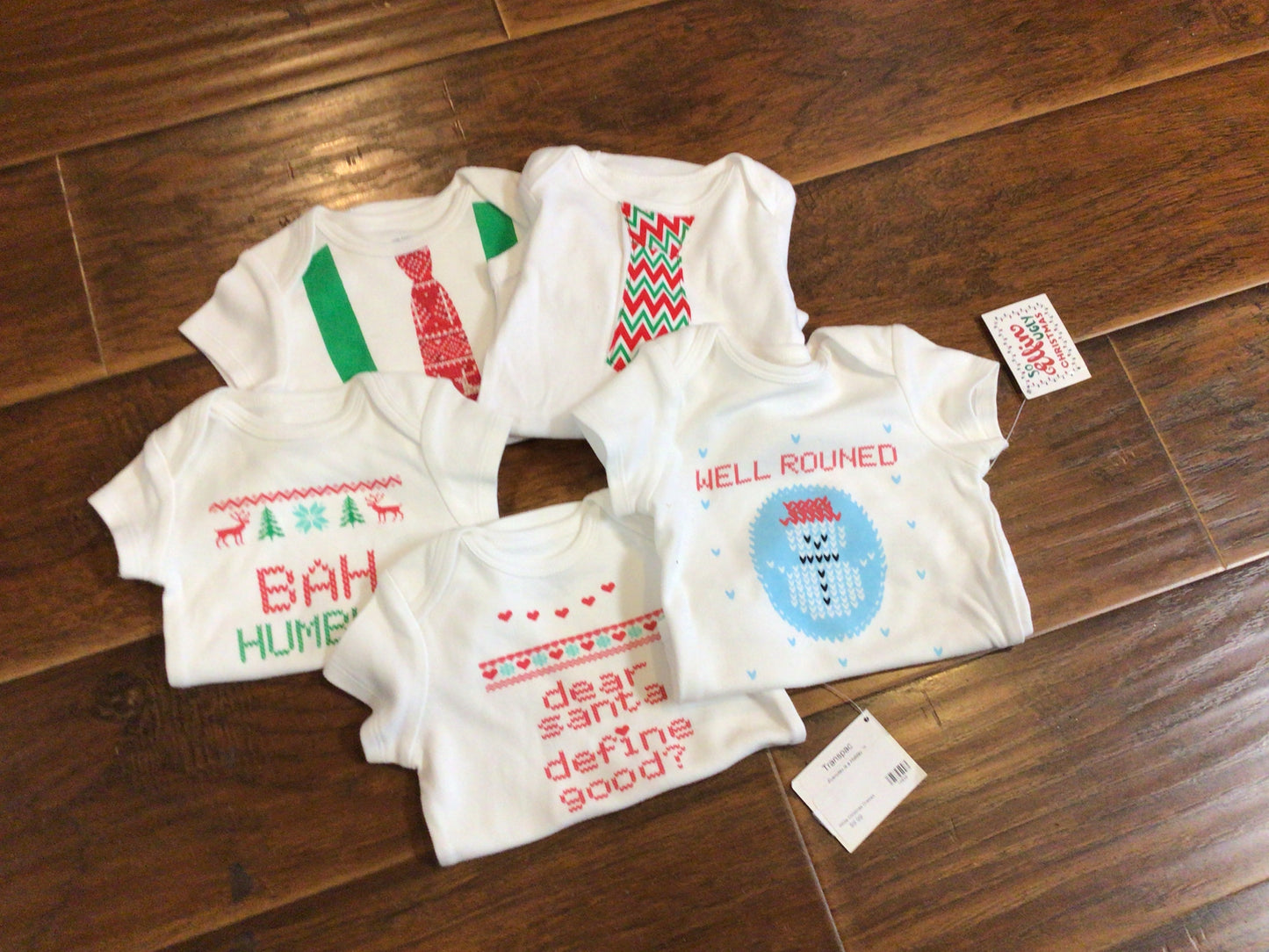 Ugly Christmas Sweater Onesies