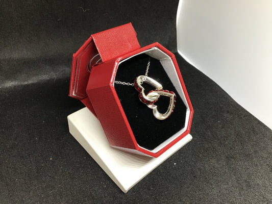 Red Spectrum Hearts Necklace Gift Box
