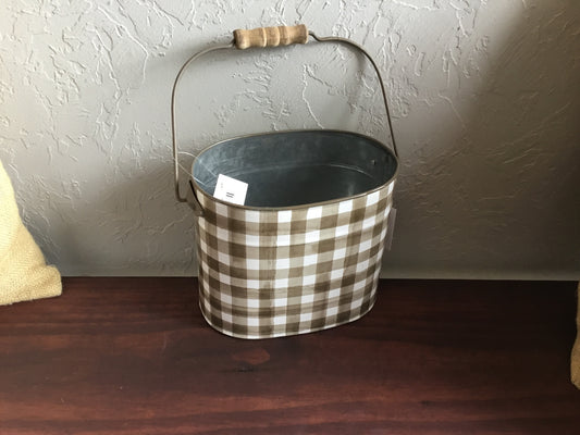 Assorted Tin Bucket Planters