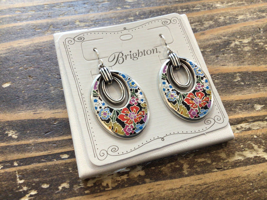 Painted Poppies French Wire Earring