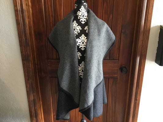 Camel/Black Poncho