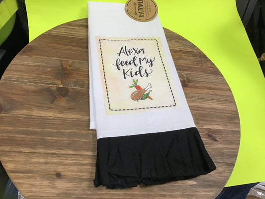 Alexa Feed My Kids Tea Towel