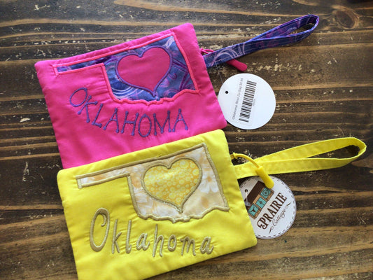 Oklahoma Wrist Zip Bag