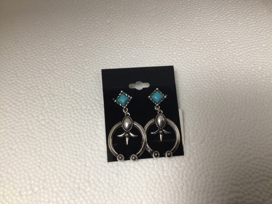 Turquoise Stone Dangle ER
