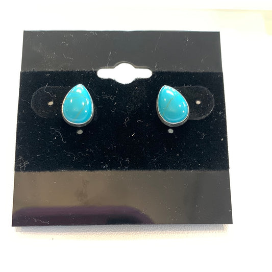 SS Teardrop Turquoise Stud ER