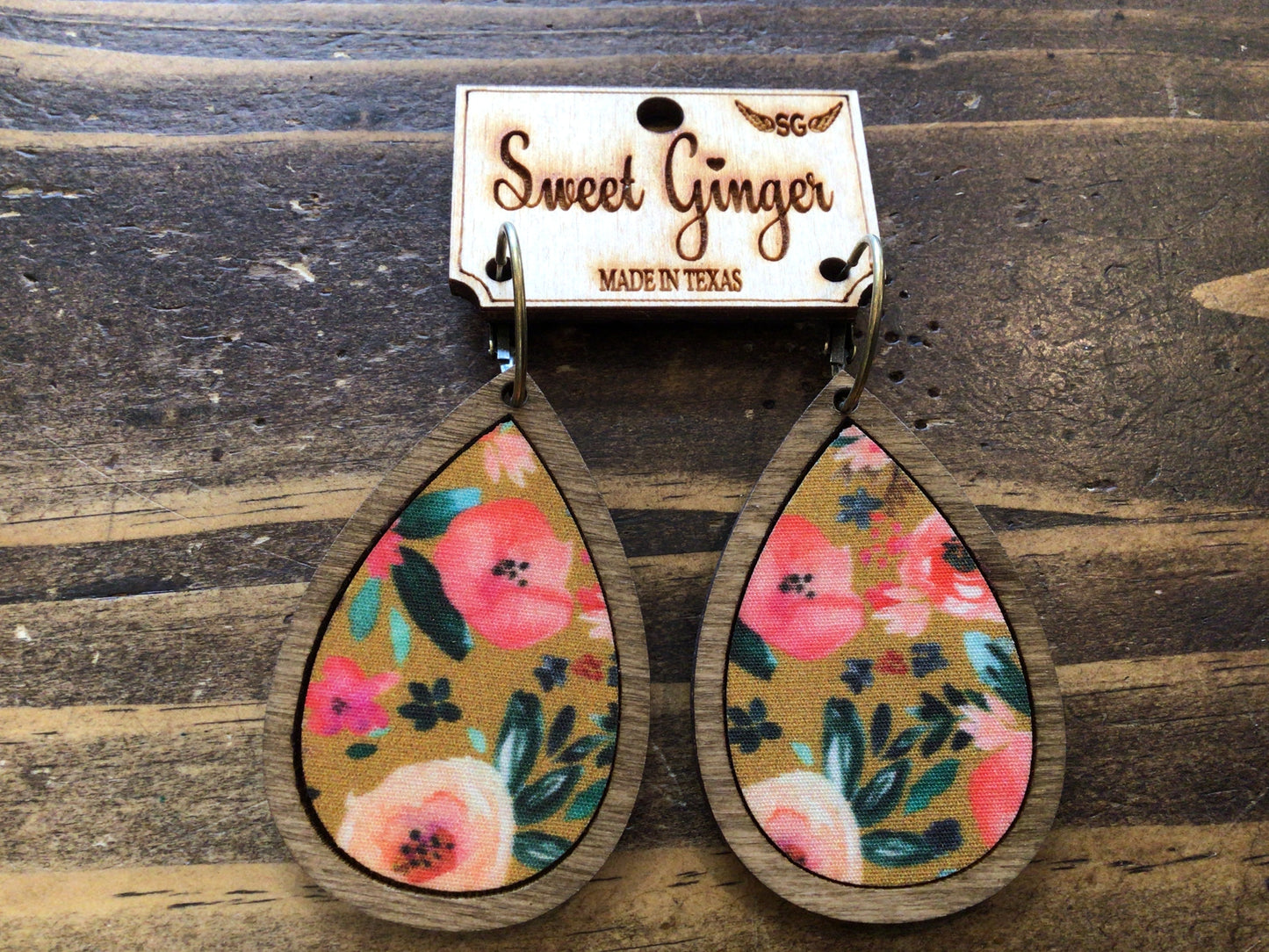 Sweet Ginger Large Teardrop Earrings