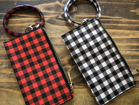Buffalo Plaid Wristlets