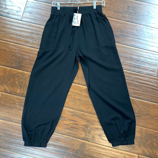 Black Washed Jersey Jogger Pants