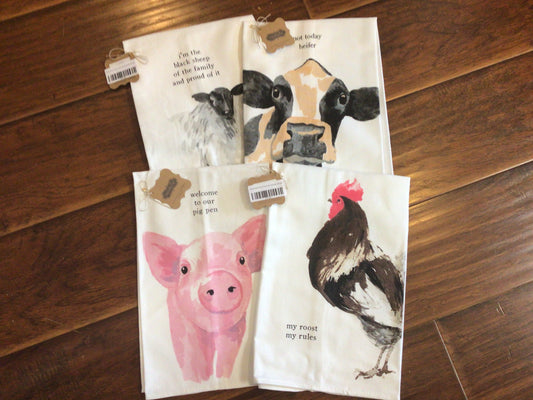 Assorted Farm Animal Towels