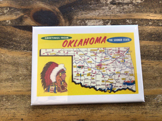 Greetings From Oklahoma Native Man Magnet