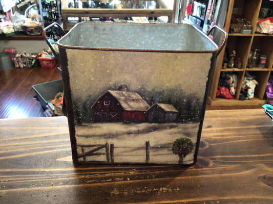 Christmas Barn Scene Bin