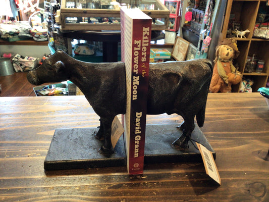 Cast Iron Cow Book Ends