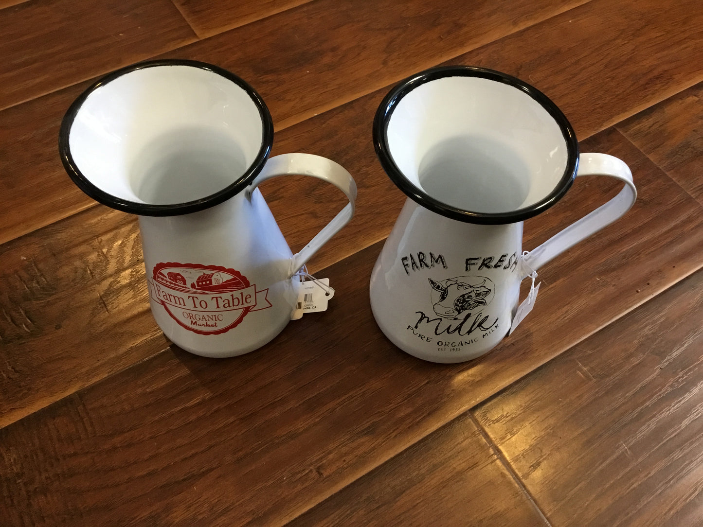 Enamel Farm Pitcher