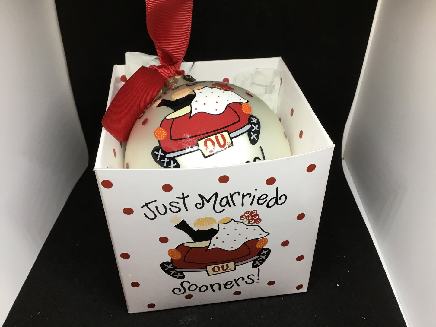 Just Married Sooners Ornament