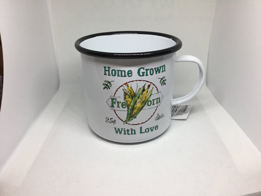 Fresh Corn Enamelware Mug