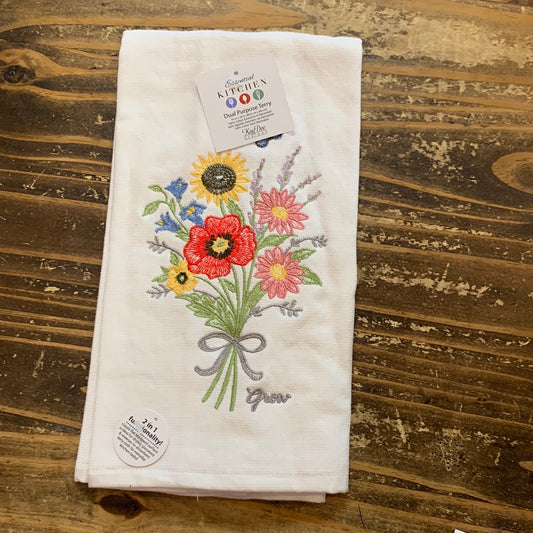 Floral Market Emb Dual Purpose Towel