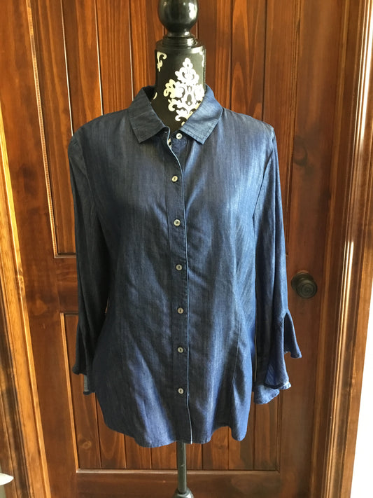 Liverpool Uptown Rinse Front Button-up