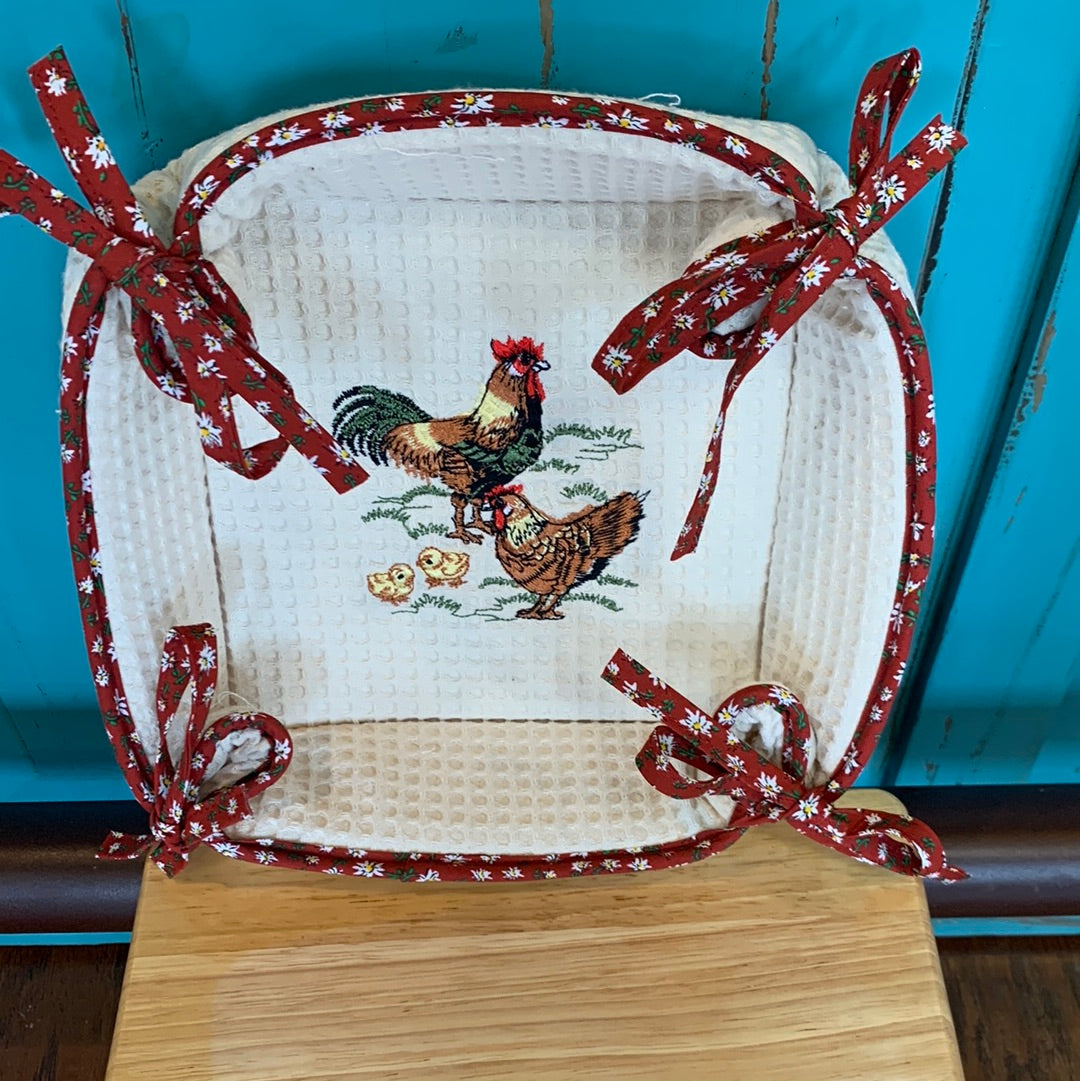 Embroidered Bread Basket