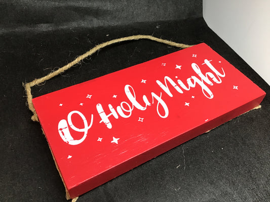 O Holy Night Hanging Wooden Ornament