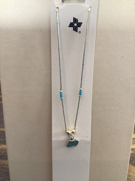 SS Small Double Heart Necklace