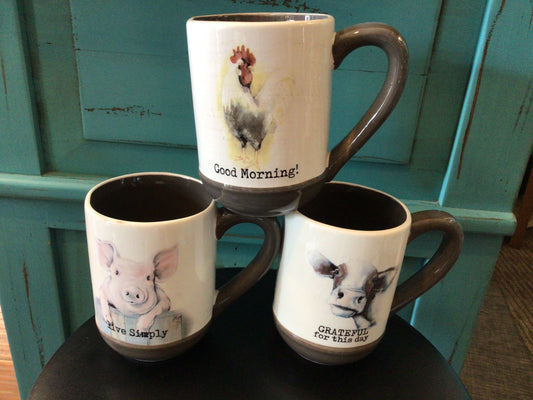 Ceramic Farmhouse Mugs