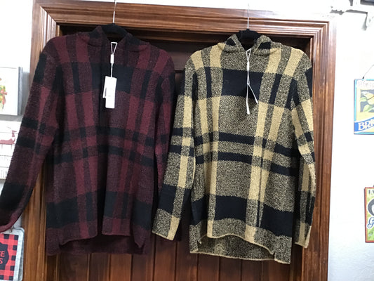 Charlie Paige Assorted Plaid Pullovers with Hood