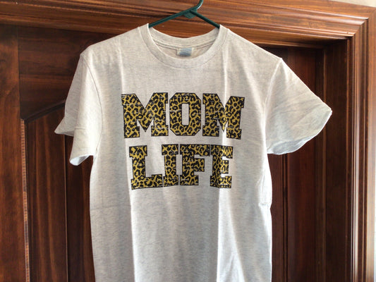 Mom Life Leopard T shirt