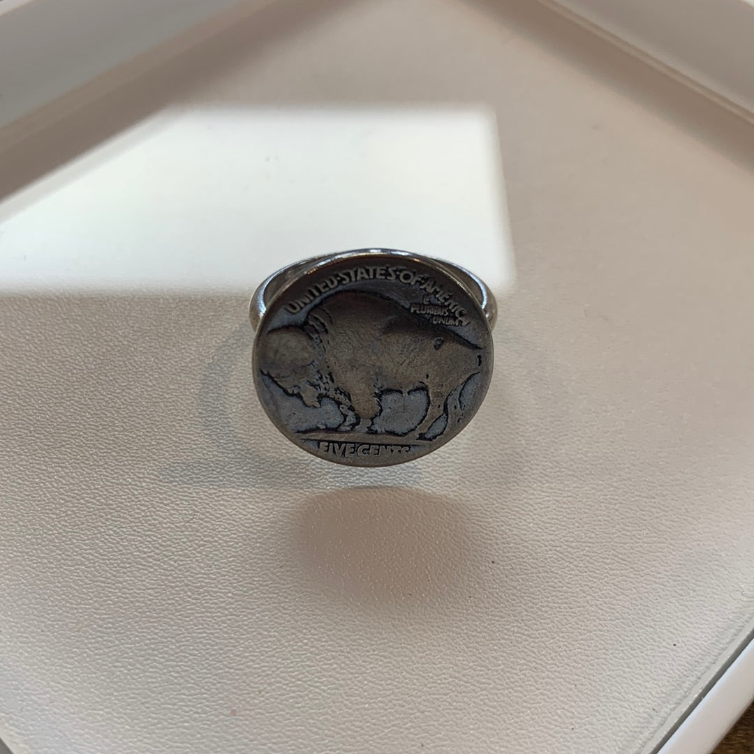 SS Buffalo Nickel Ring