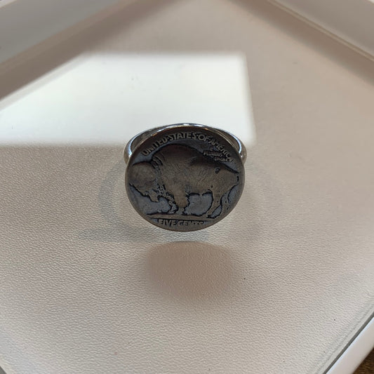 SS Buffalo Nickel Ring