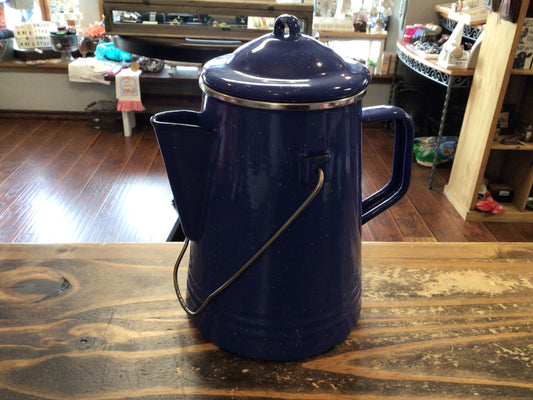 Blue Campfire Coffee Pot