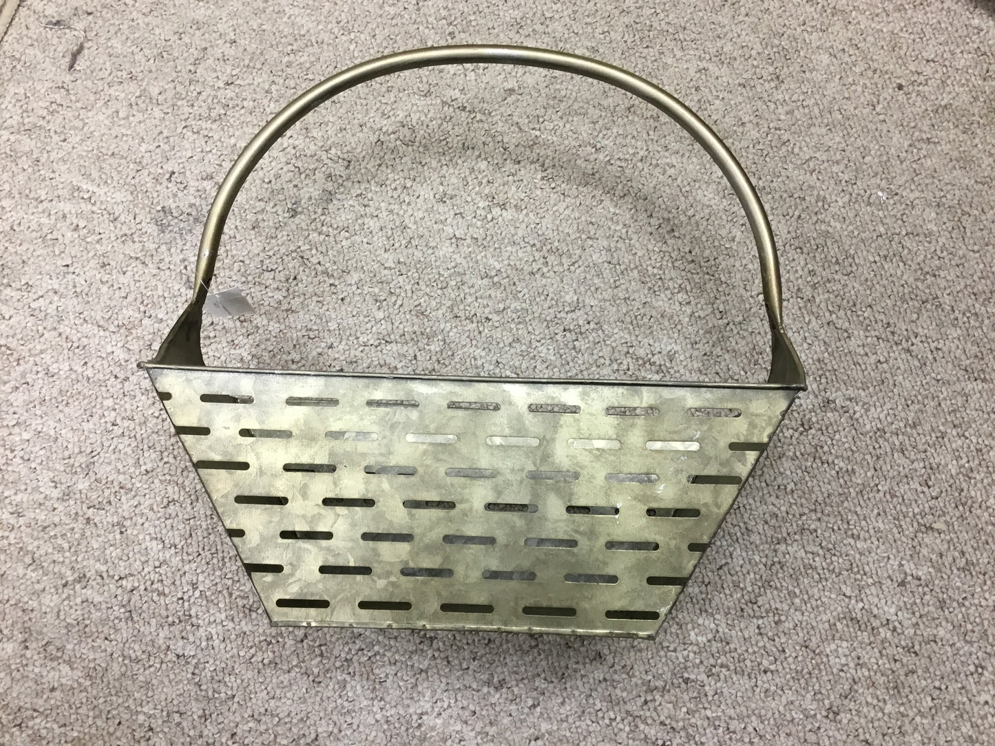 Large Rectangle Galvanized Handle Basket
