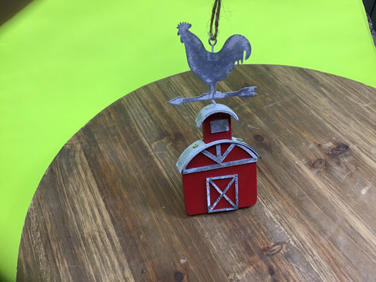 Barn Rooster Weather Vane Ornament
