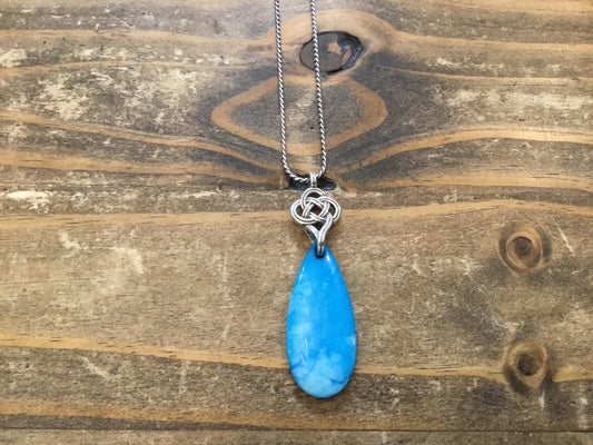 Interlock Turquoise Long Necklace