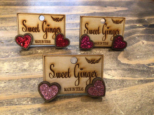 Sweet Ginger Heart Studs