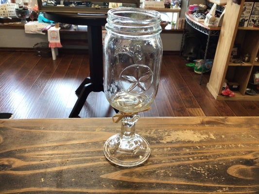 Mason Jar Wine Glass