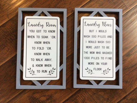 Wood Wall Laundry Sign