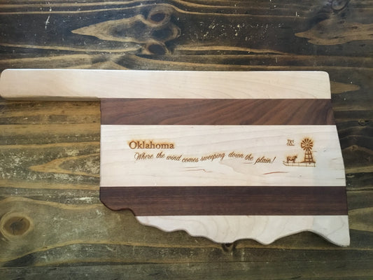 Large Oklahoma Cutting Board