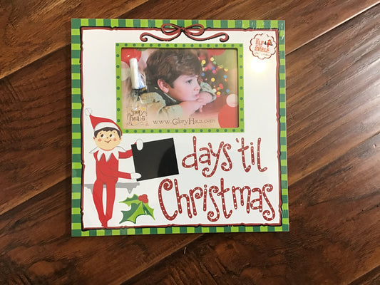 Elf Days Till Christmas Frame