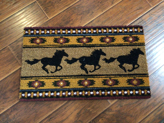 3 Horses Coir Door Mat