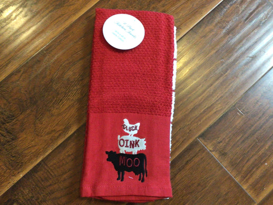 Farm Animals 2 Pack Tea Towels