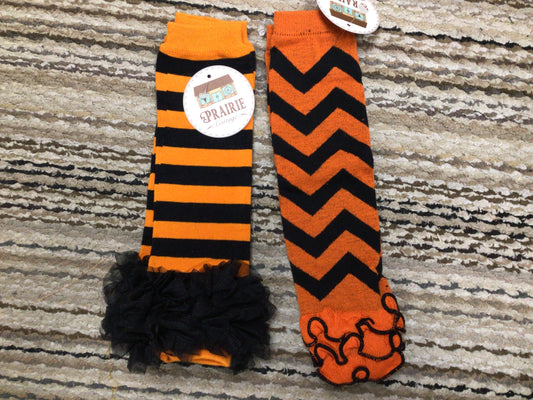 Orange/Black Leg Warmers