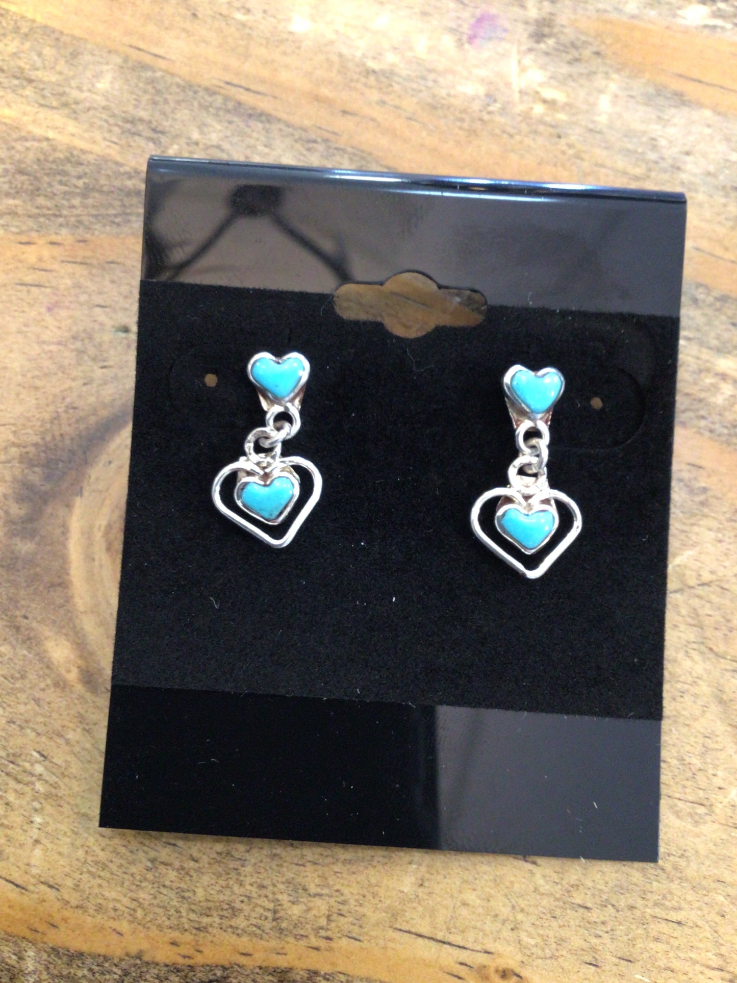 SS Double Heart Dangle