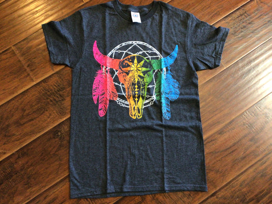 Colorful Skull Dreamcatcher T-Shirt