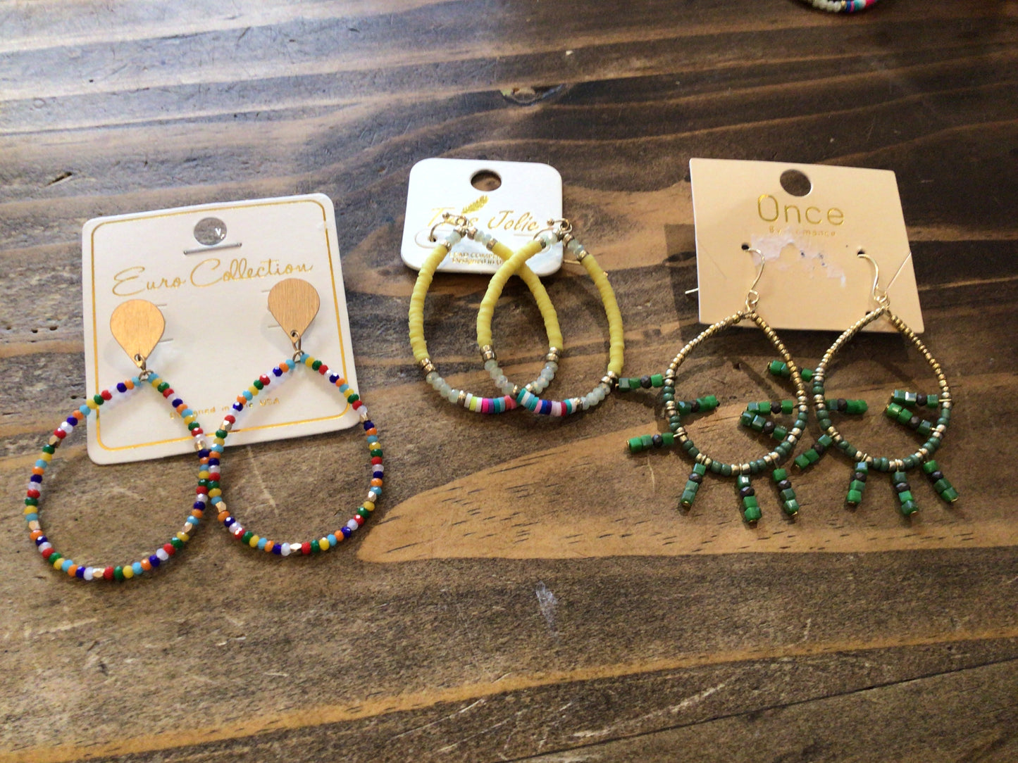 Beaded Teardrop Earrings