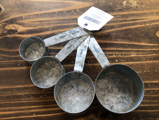 4pc Galvanized Measuring Cups