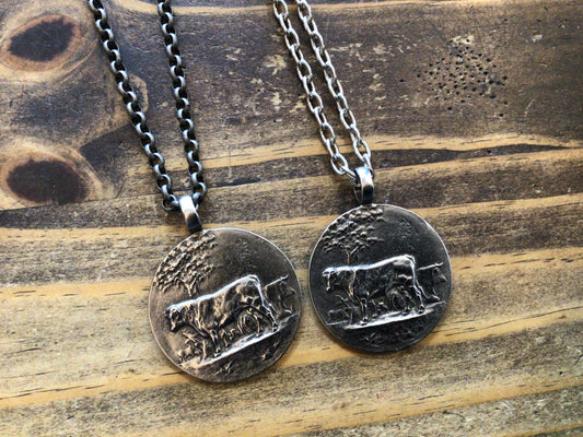 SS Bull Pendant & Chain